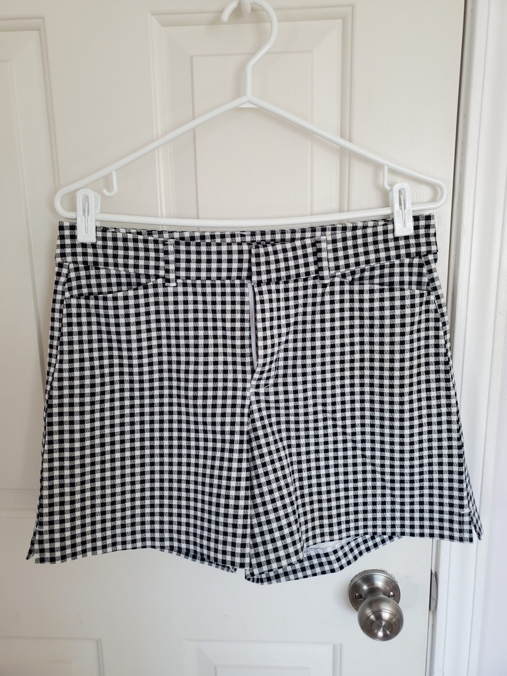 Old Navy Black and White Gingham Bermuda Shorts